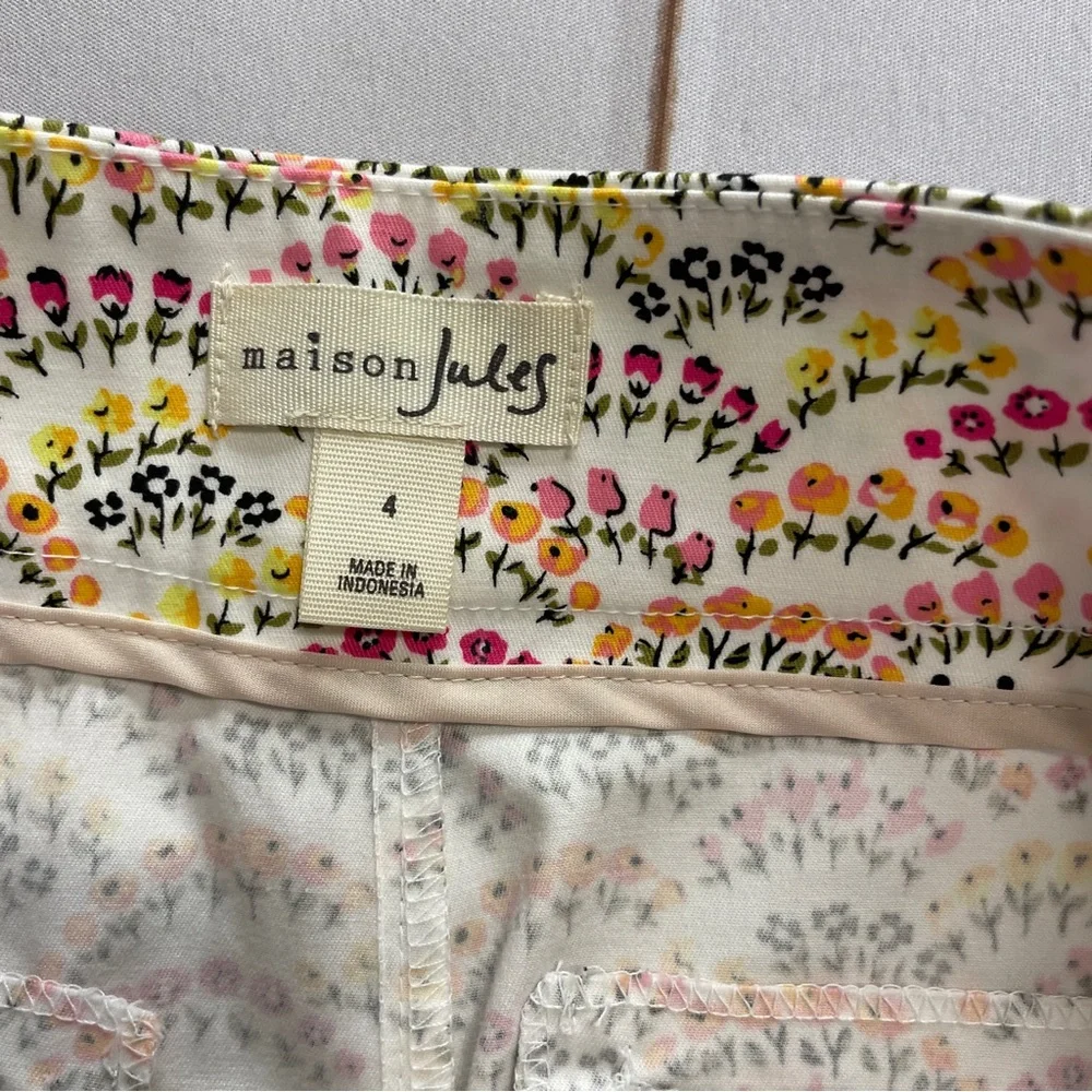 Maison Jules - Women’s Floral Chino Shorts - Size 4